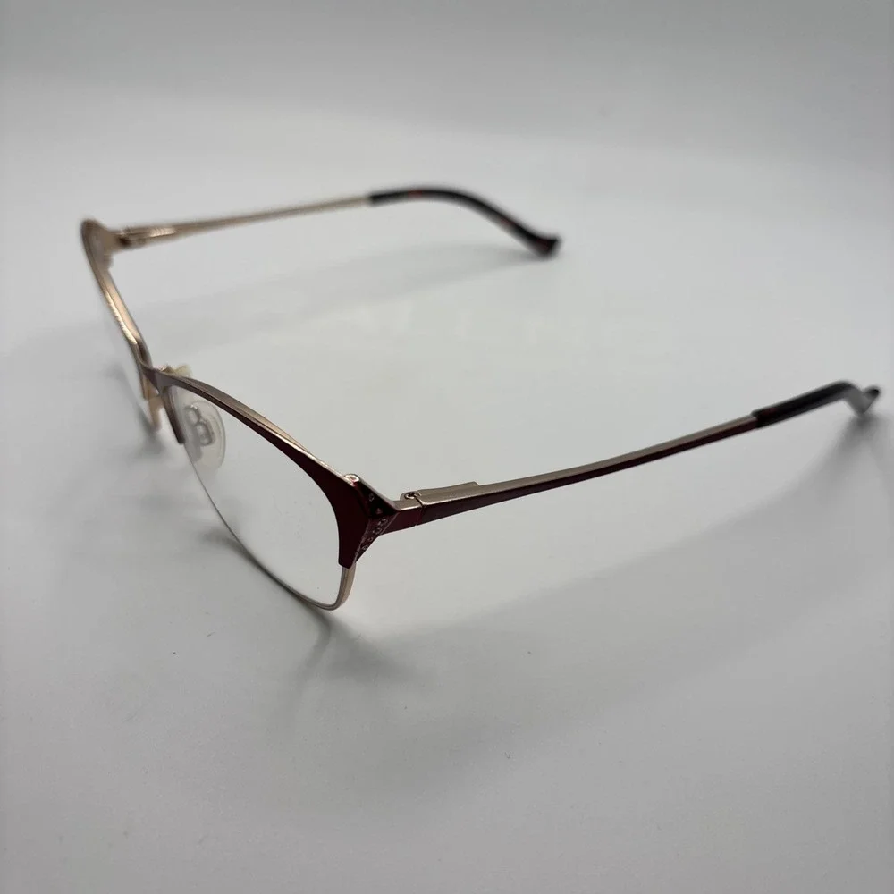 Tura R561 Burgundy Crystal Designer Eyeglasses Frame 53-15-140mm w/case